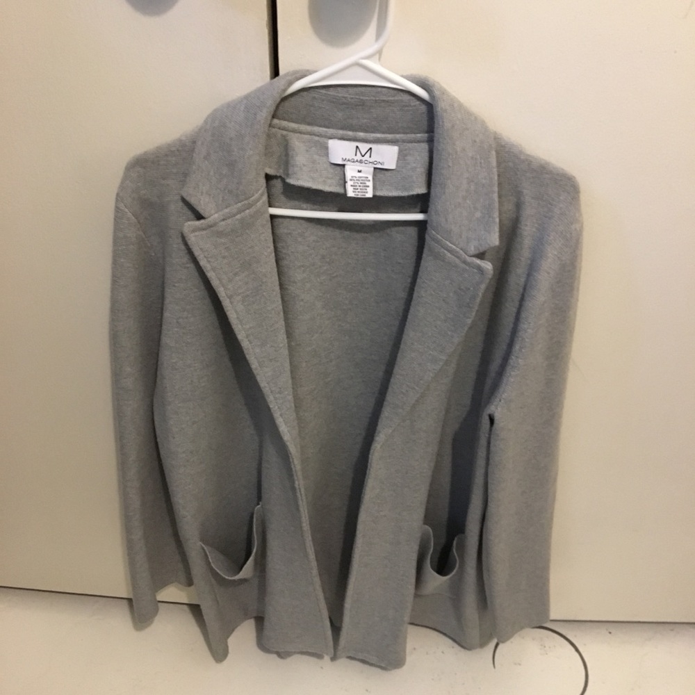 Magaschoni grey sweater blazer